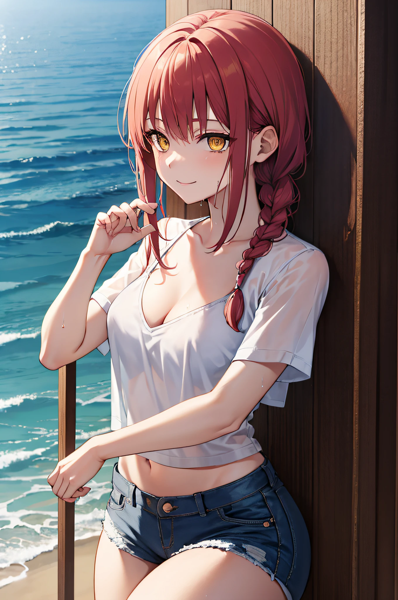 Thighs, exposed skin