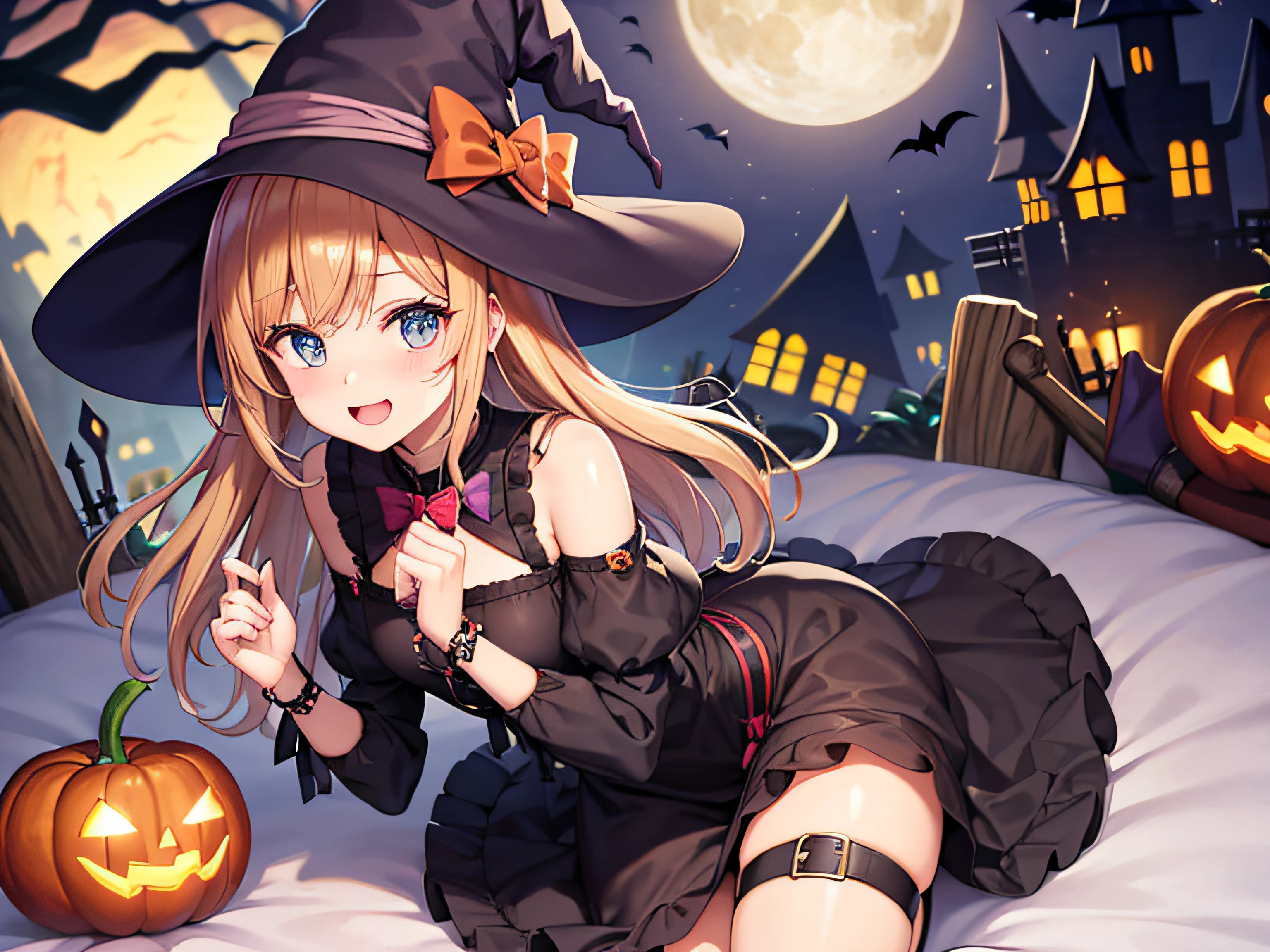 Halloween,the witch,girl with,Cute clothes