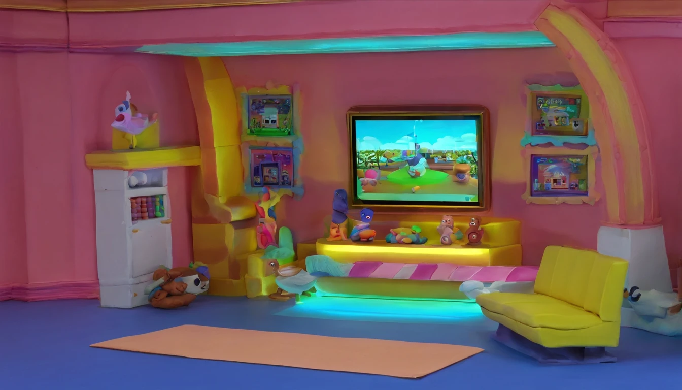 room with tv