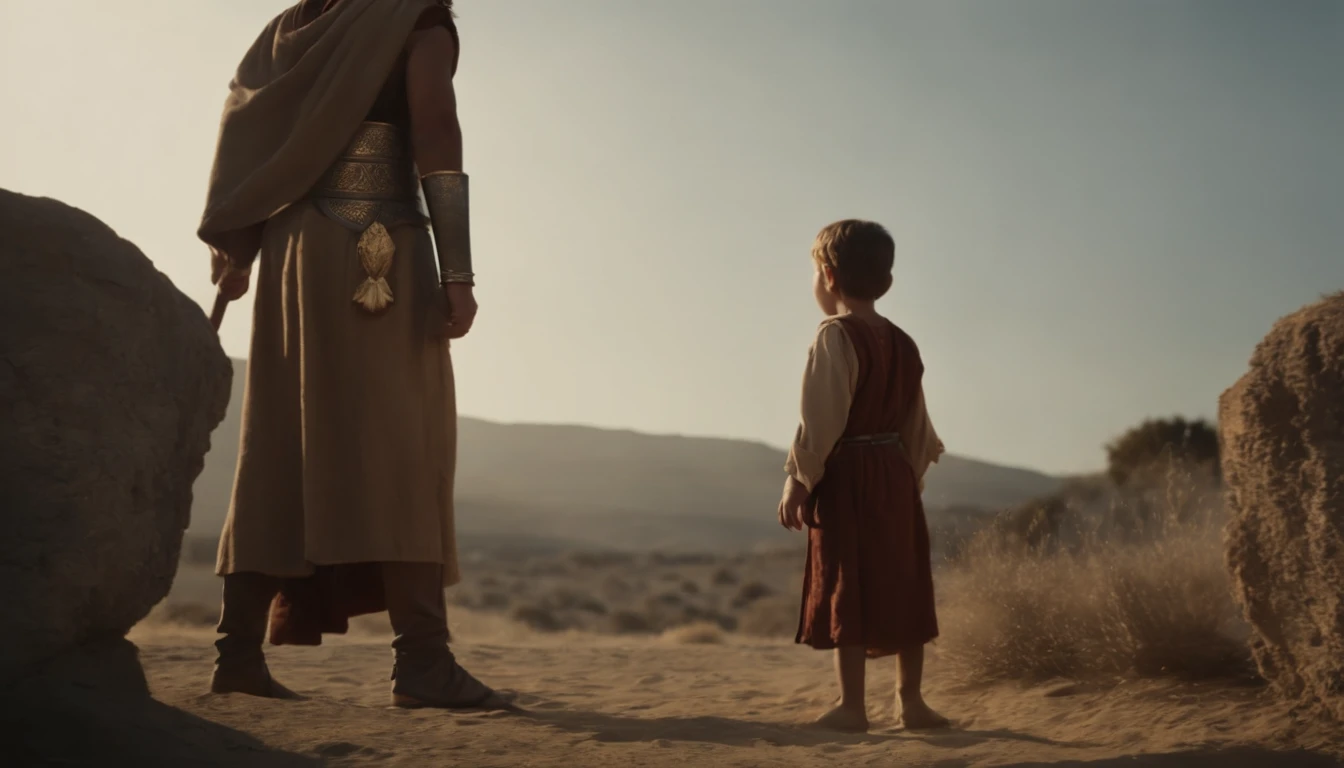 Giant vs ???, Biblical times, Clothes of the biblical era, 4k