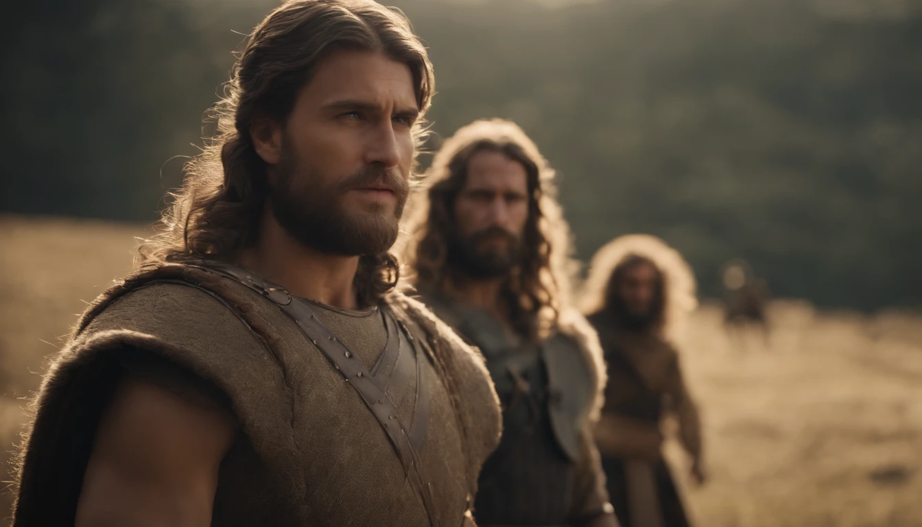 Giant vs , Biblical times, Clothes of the biblical era, 4k, war