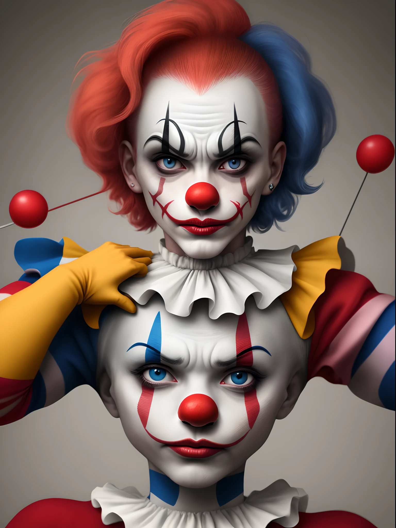 straight faced clown