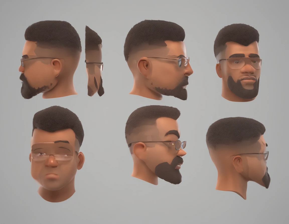 Douglass Head Animated Character =, Jovem sem cabelo,