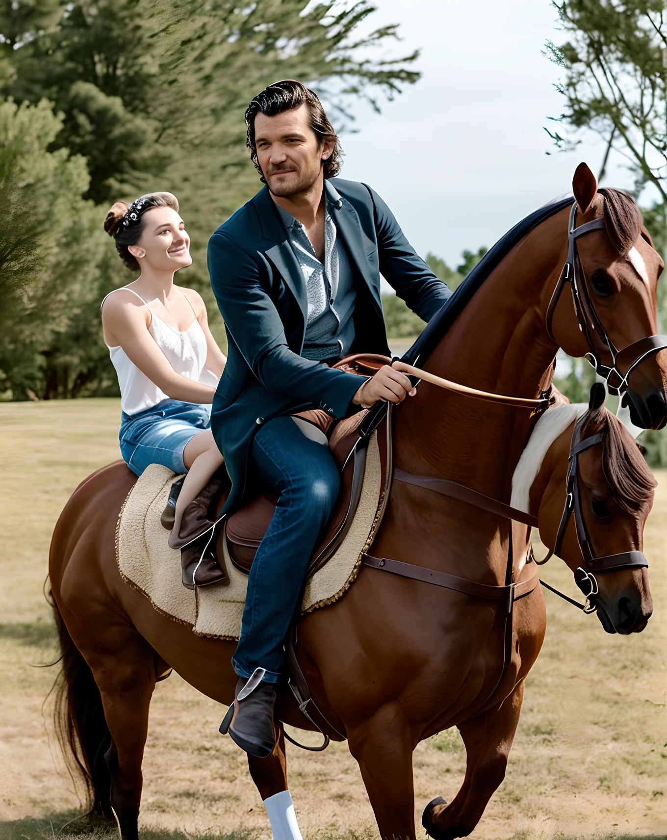 Pedro Pascal riding a unicorn