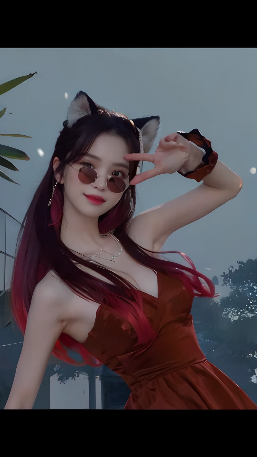 masutepiece, Best Quality, Illustration, Ultra-detailed, finely detail, hight resolution, 8K Wallpaper, Perfect dynamic composition, Beautiful detailed eyes, Women's Fashion Summer,Medium Hair,Small breasts natural color lip, Bold sexy poses,Smile,Harajuku、20 years girl、Cute、Sexy shot looking at camera
