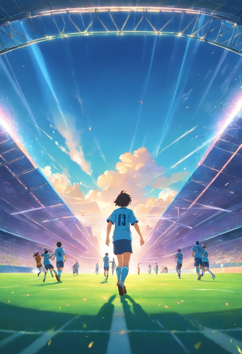 Illustration of football game background