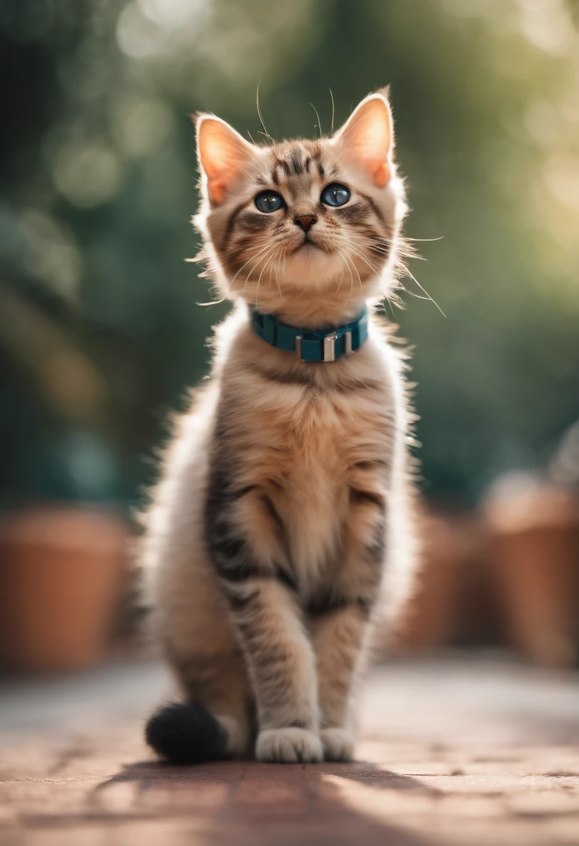 Perfect centering, a cute little cat, Wear trainers, Wearing sunglasses, cheerfulness, Standing position, Abstract beauty, Centered, Looking at the camera, Facing the camera, Approaching perfection, Dynamic, Highly detailed, sleeoing,