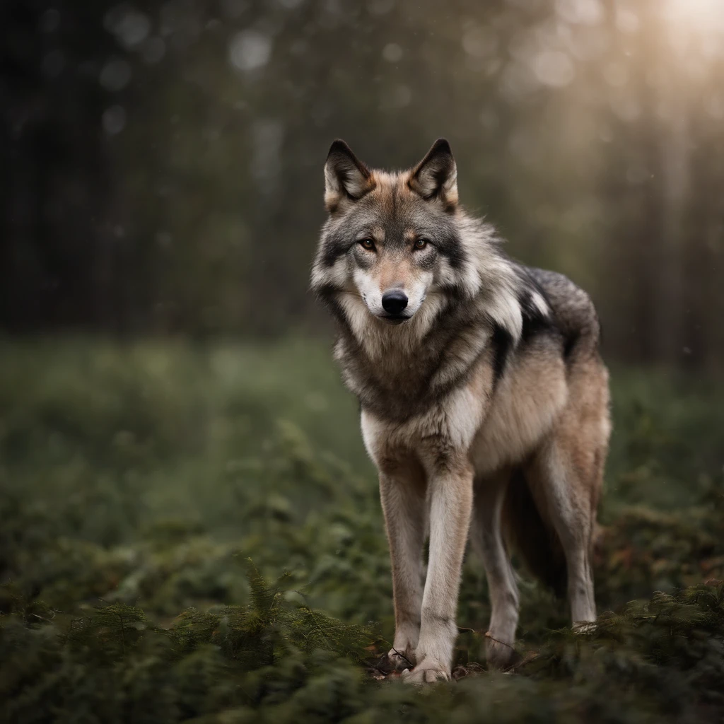 A giant wild gray wolf
(Master parts: 1.5) (Fotorrealista: 1.1) (Bokeh) (Best quality) (The skin、pores、Detailed texture of hair: 1.1) (复杂) (8K) (hdr) (Wallpapers) (Cinematic lighting) (foco nítido )