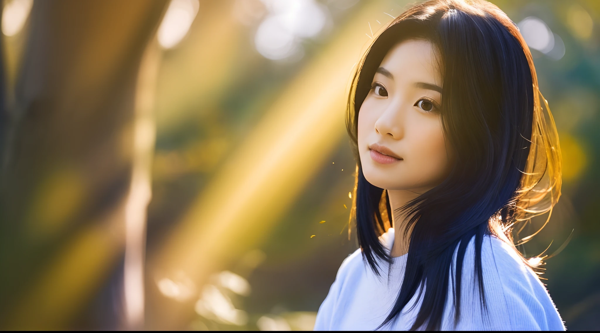 Pure Asian beauty,blackstockings,long whitr hair,rays of sunshine,Princess head,