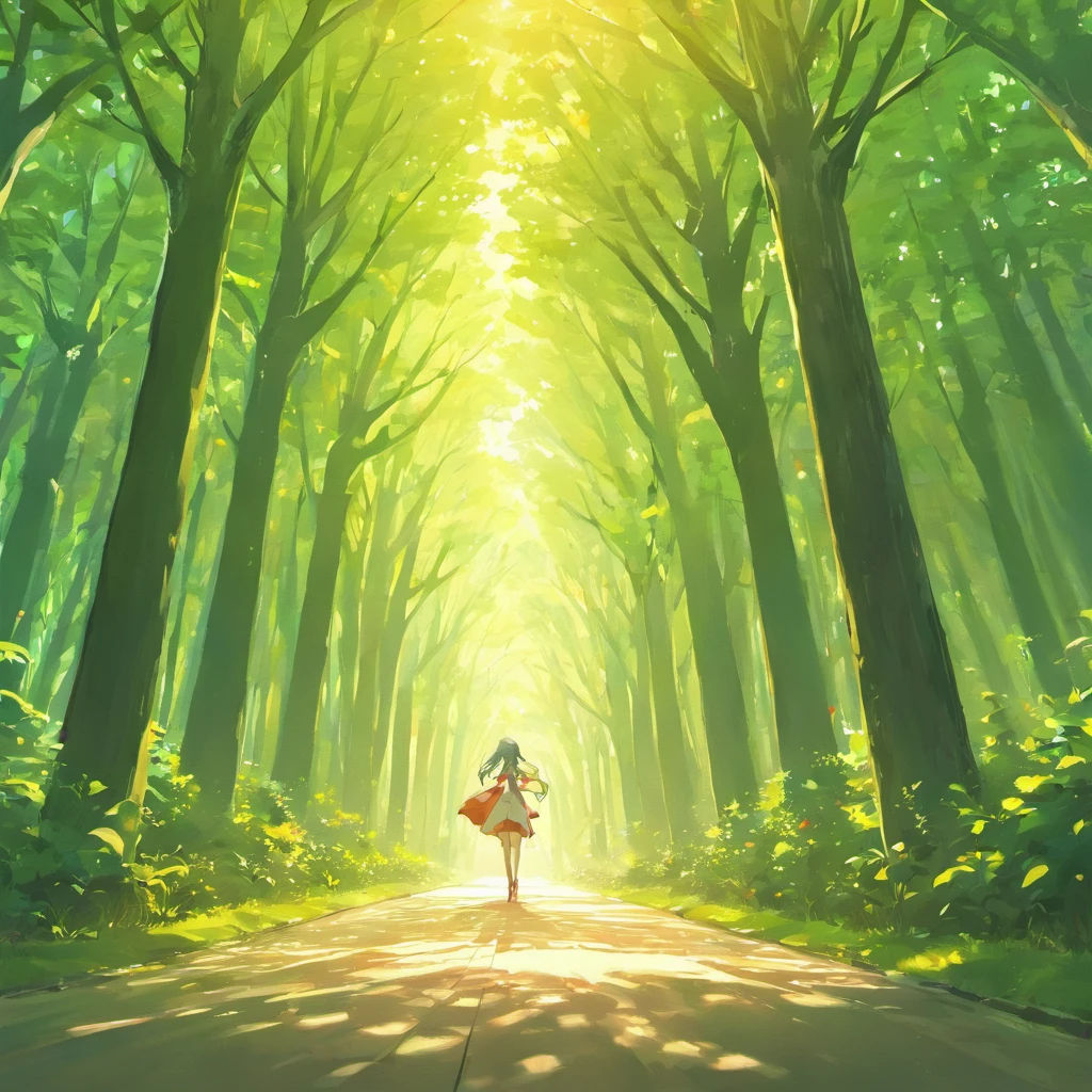Tree's,sun light,road,
