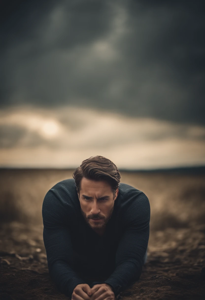 man on his back