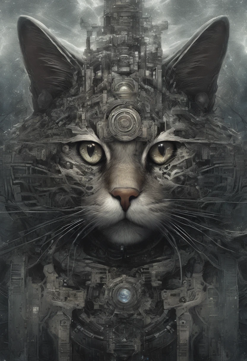 galactic cat with a lot of hair on it's head, third eye, staring at something in the distance, intricate details,  electric, fantasy art, Anato Finnstark, emulsion painting, highly detailed, misty
rutkowski, hdr, hyperdetailed, rim light, faded, dim