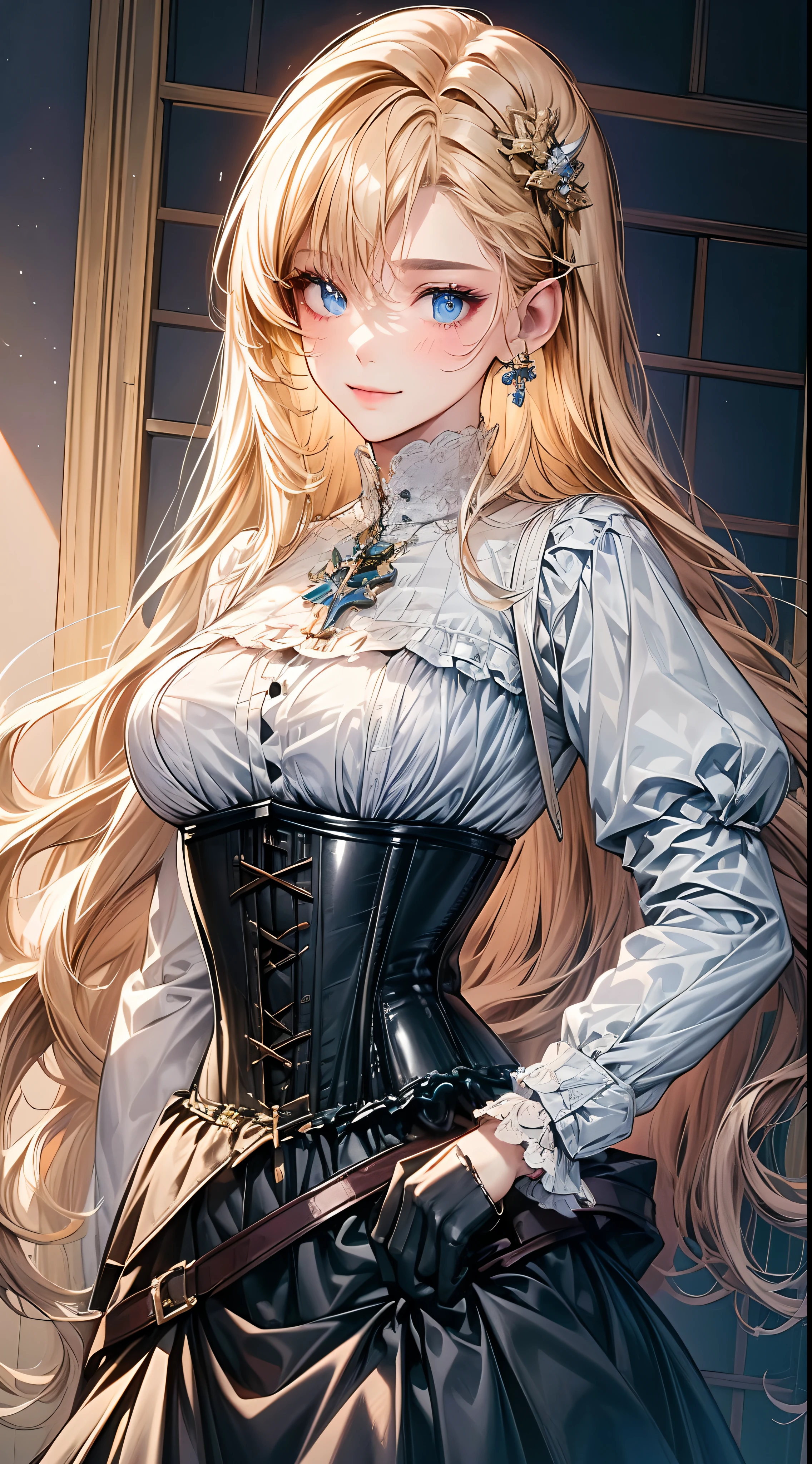 (((masterpiece)))、((top-quality))、(The ultra-detailliert)、(CG Illustration)、(Very Beautiful Little Girl))、Cinematic Light、(((1 Mechanical Girl)))、 scientific fiction、Apocalypse、Erotic grotesque、research institute(Beautiful and indulgent:1.2)、(1girl in:1.3)、Facing the front, (double-breasted,Underbust:1.2), buttonGap,(((Corset Belt))),(((high waist skirt,)))