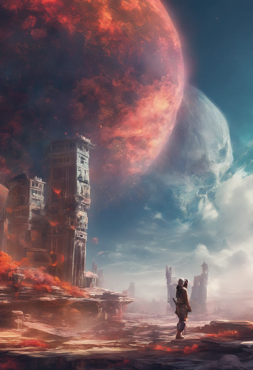 Generate a captivating image that represents an artist immersed in their 4k creation. The artist should be surrounded by vibrant colors and brushes in 4K action , Conveying the process of artistic creation. The image should capture the artist's energy and passion. Make sure the image is visually impactful and able to grab the viewer's attention 4k"