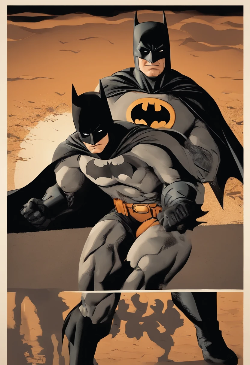 Batman lutando contra goku