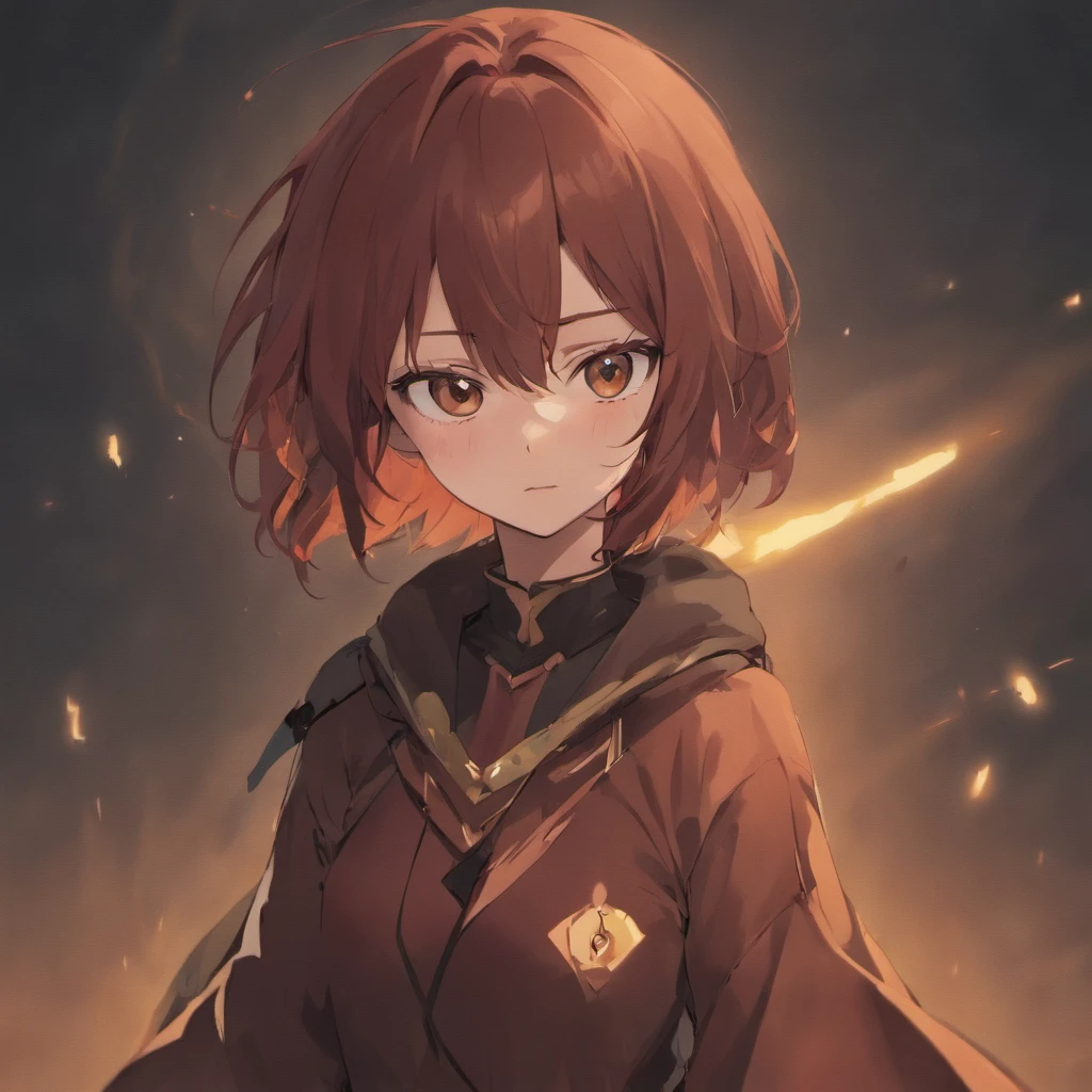 Long black and white in military uniform, Orange cape, Large hazel eyes, Sci-fi, Dark mood, charturnerv2