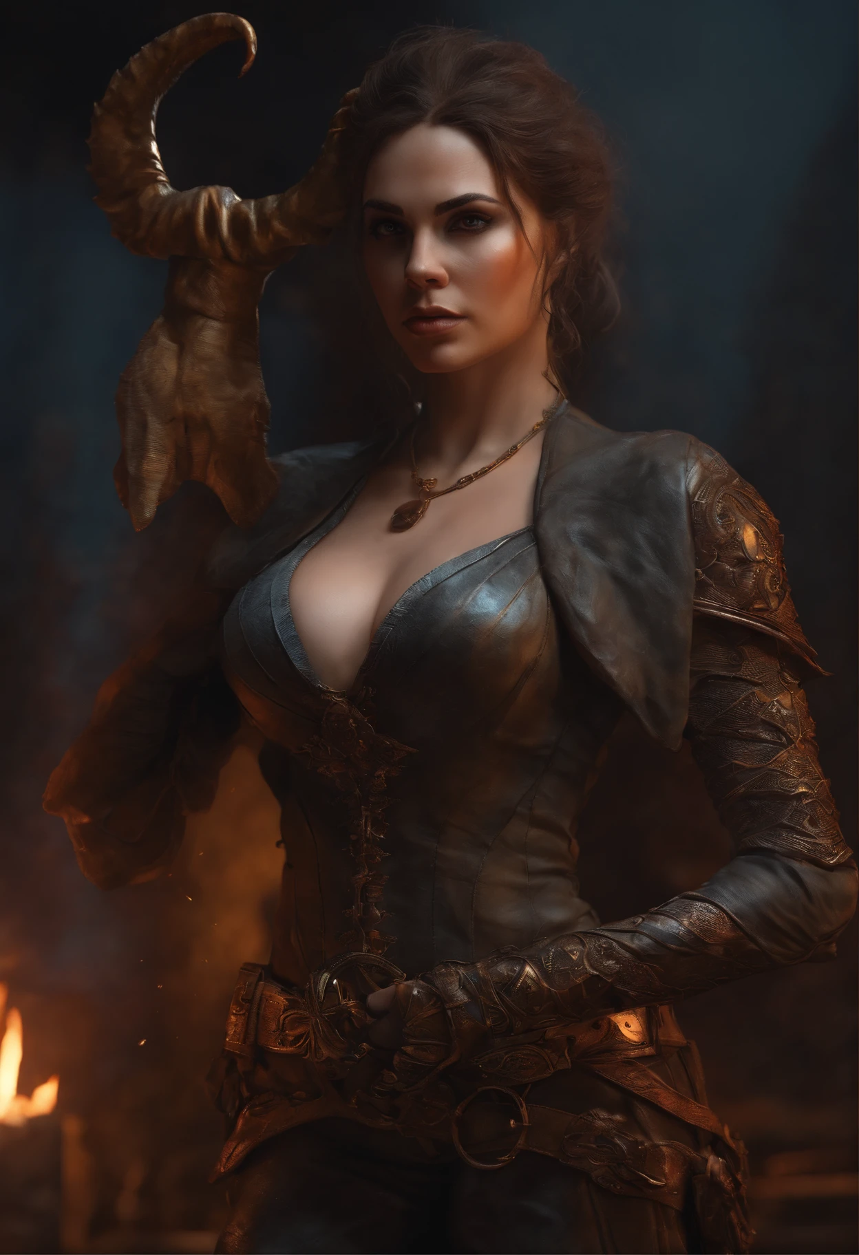 retrato de uma poderosa Lilith, Threatening Evil, looking-into-camera, Diabo 4, Ryan Barger, Zbrush, arte de fantasia, epic, Lilith, Mechanicalgirl, hiper-detalhado, dynamic light, Nitide focus, luminismo, reflexo de lente, Aquarela, cores vibrantes, Trends in Artstation, Nitide focus, Studio photo, detalhes intrincados, altamente detalhado, qualidade ultra alta, 8k render.