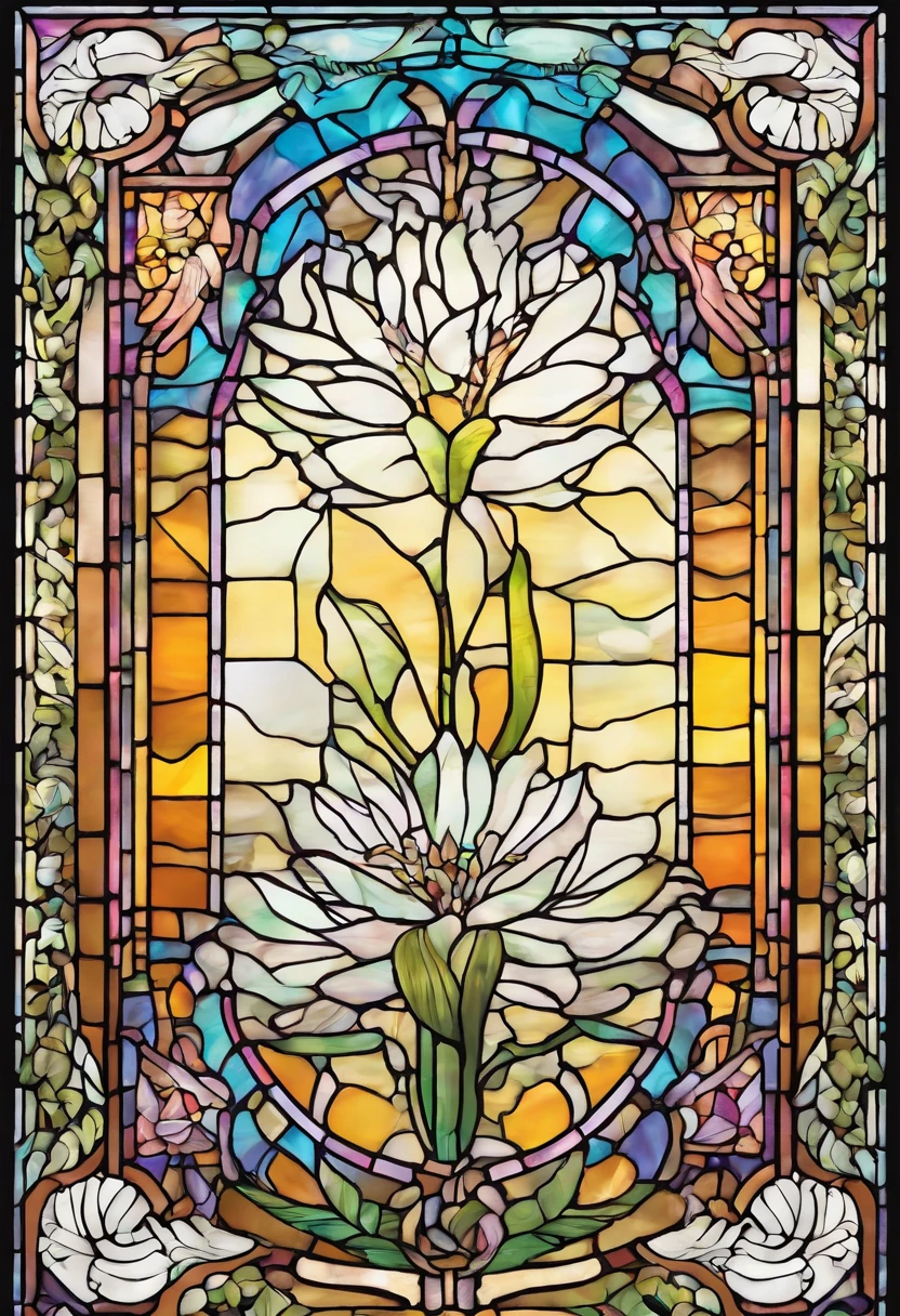 une fleur en virail pour livre de coloriage