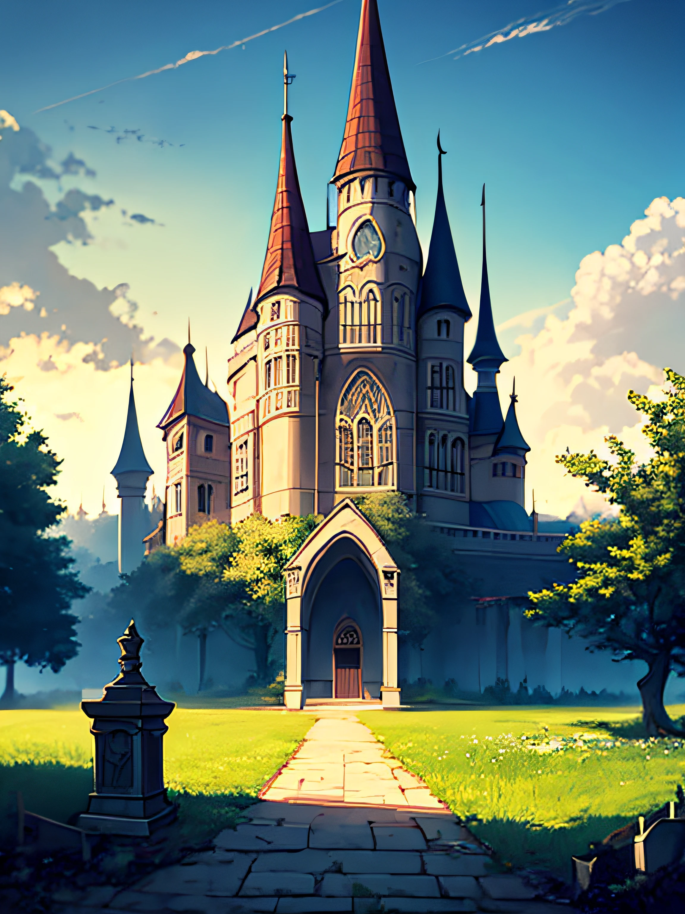 Big castle、tranquil atmosphere