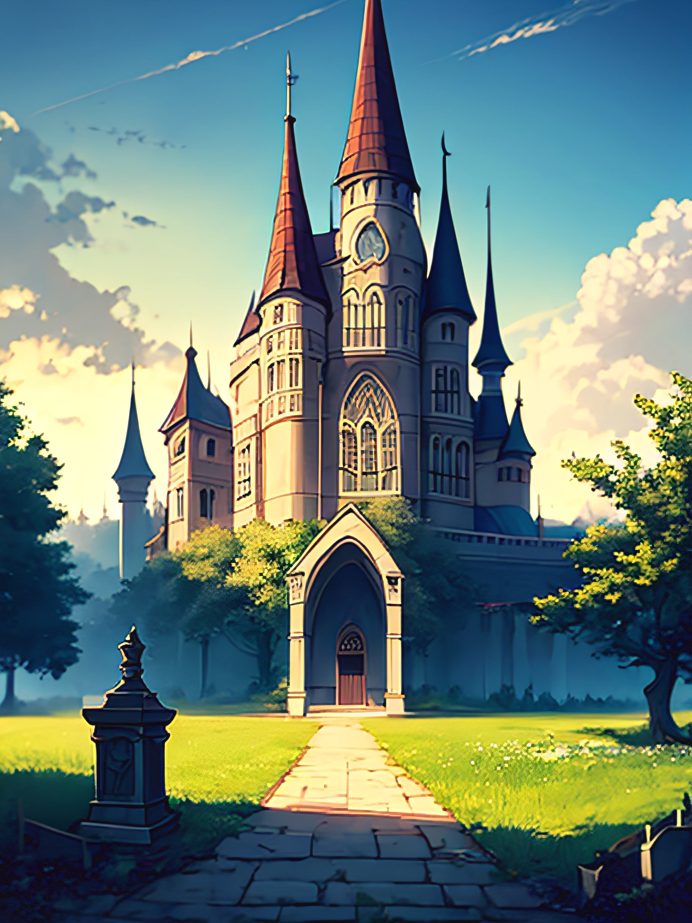 Big castle、tranquil atmosphere
