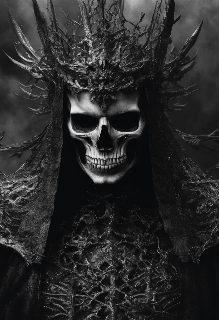 The Dark Lord on various skeletons, corpo inteiro, 8k, ultra realista