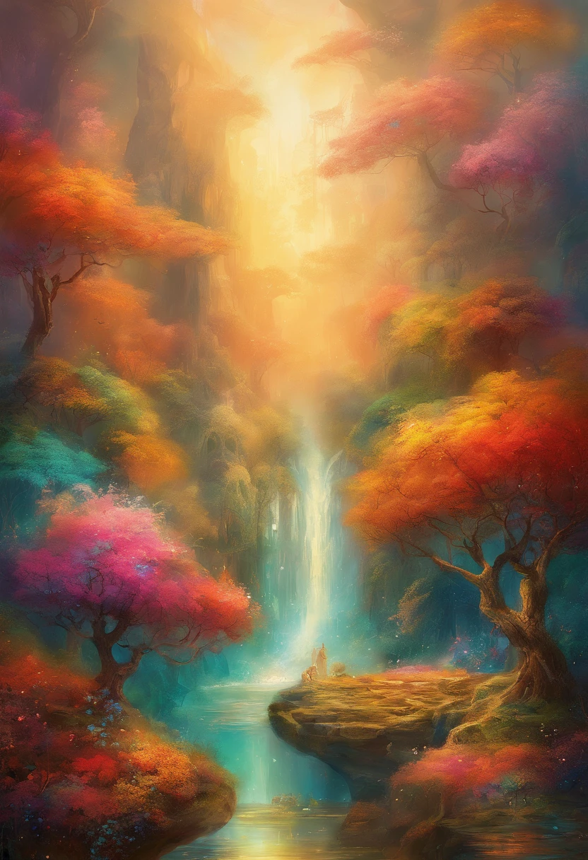 detailed texture, vibrant colors, surreal lighting, dreamlike atmosphere, intricate patterns, abstract composition, harmonious balance, mysterious narrative, infinite depth, endless possibilities, mesmerizing aesthetics, transcendent experience, immersive journey, visual poetry, surrealism.