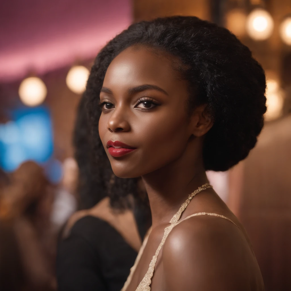 young intricate black woman in nigerian bar with a natural pink lips, naked, art by Ivan Aivazovsky, wide angle lens f/2.8, ultra insane high resolution intricate textures, texture indentation, perfect perspective, perfect geometry, ultra insane ambient lighting, ultra insane ambient shadows, luminism, ultra detailed busy background, tessellation, maximalism, perfectionism, IPA Award wining masterpiece,