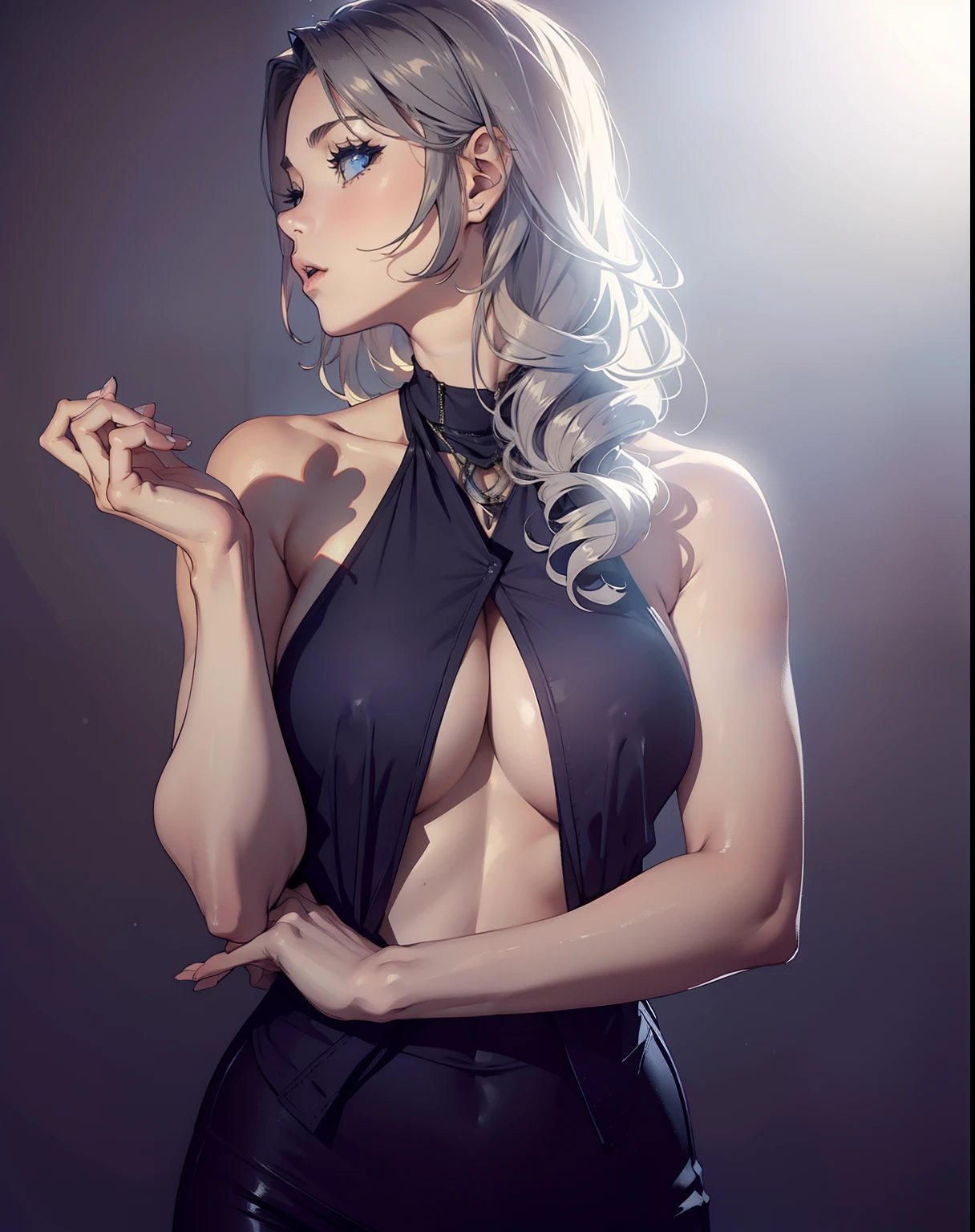 girl、huge tit、