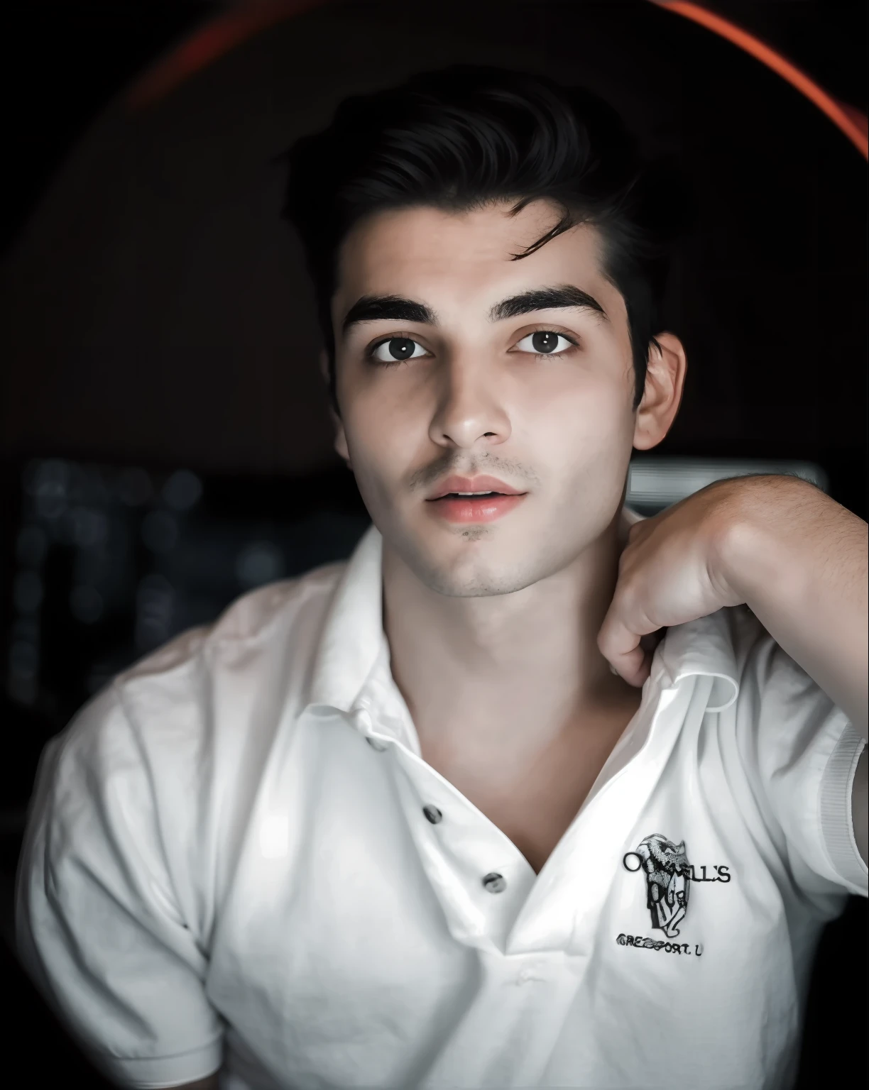 arafed man in a white shirt posing for a picture, headshot profile picture, inspired by Adam Dario Keel, raphael personnaz, good looking face, high quality portrait, portait photo profile picture, halfbody headshot, arian mark, by Emma Andijewska, mid shot portrait, profile pic, handsome male, daniel mirante, handsome face