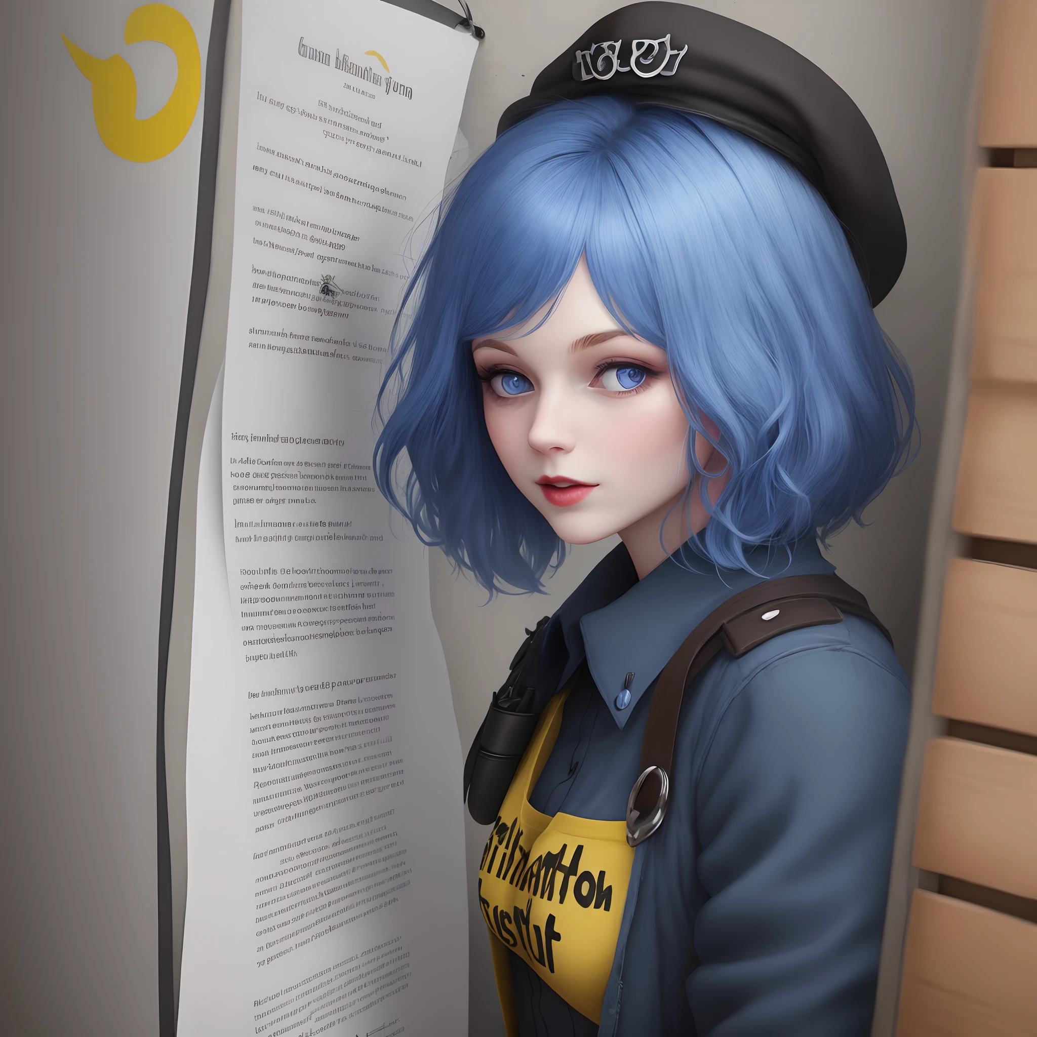 Frau mit blauen Haaren, Bullying and poetry, Antifaschistin, vegan, feministin
