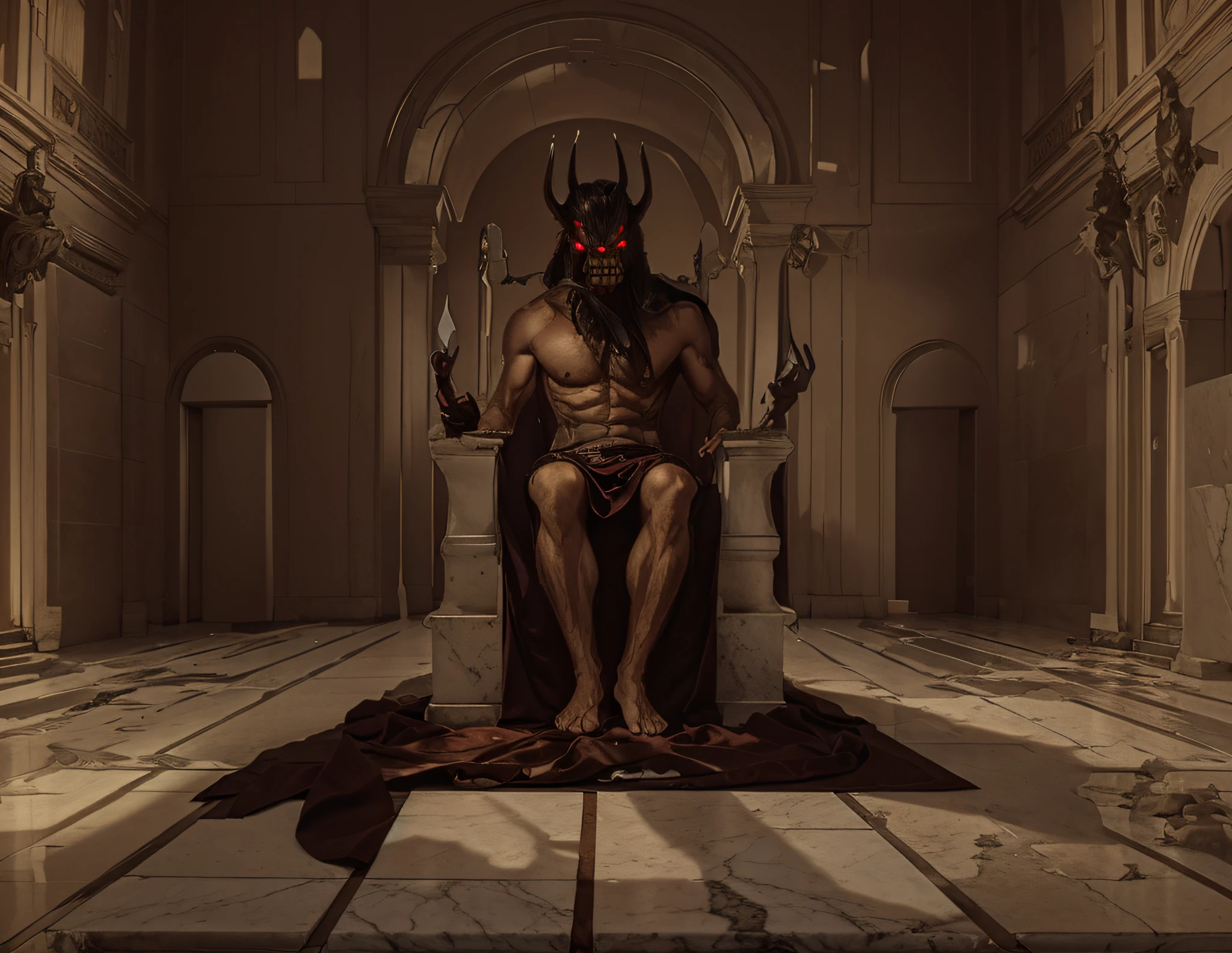 face of angry demon