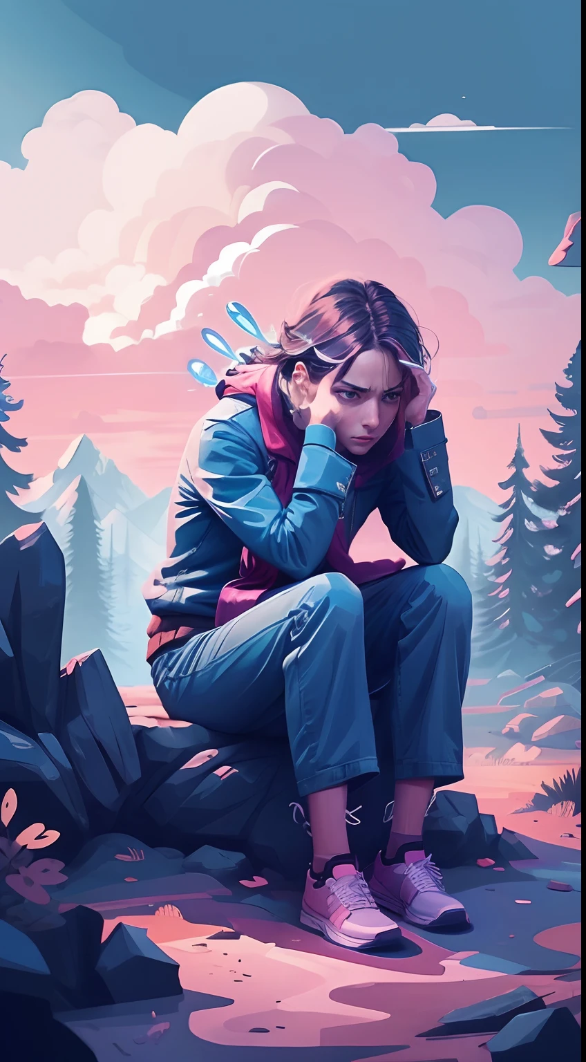 worried person with mind powers
