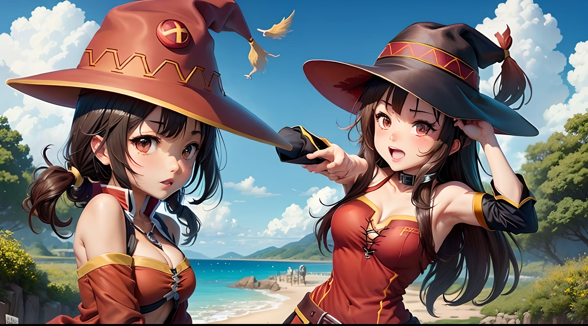 crie uma imagem da megumin gozando