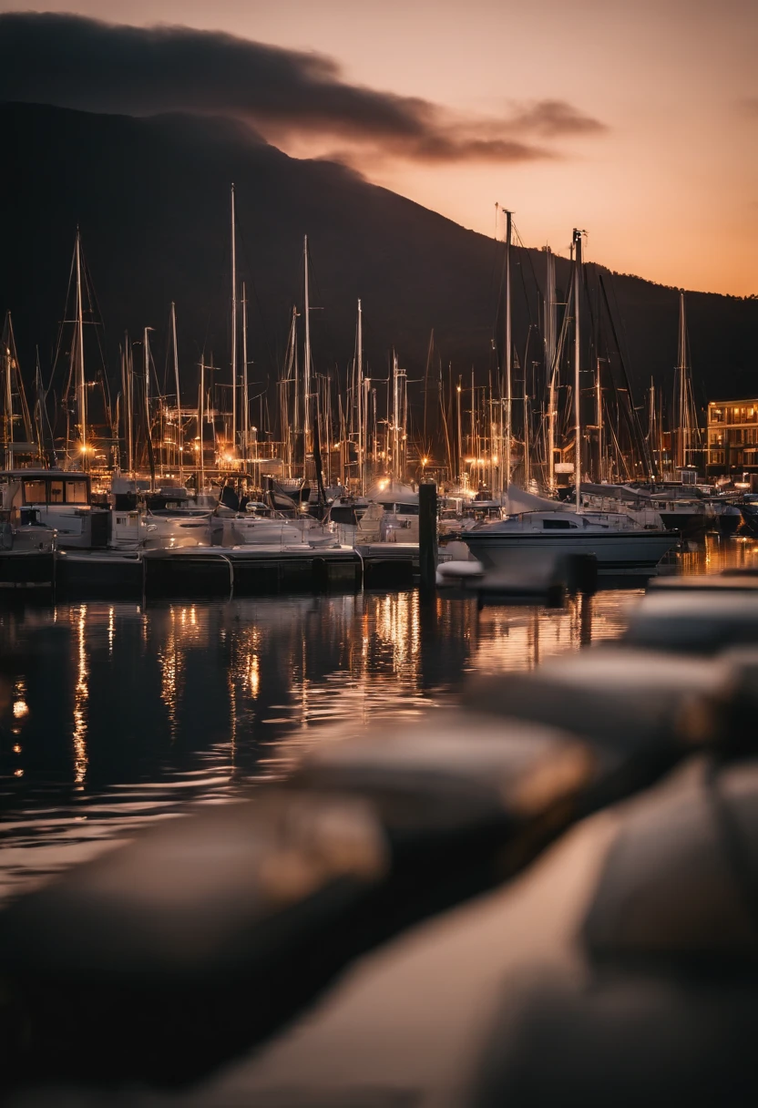 Harbor Marina at sunset