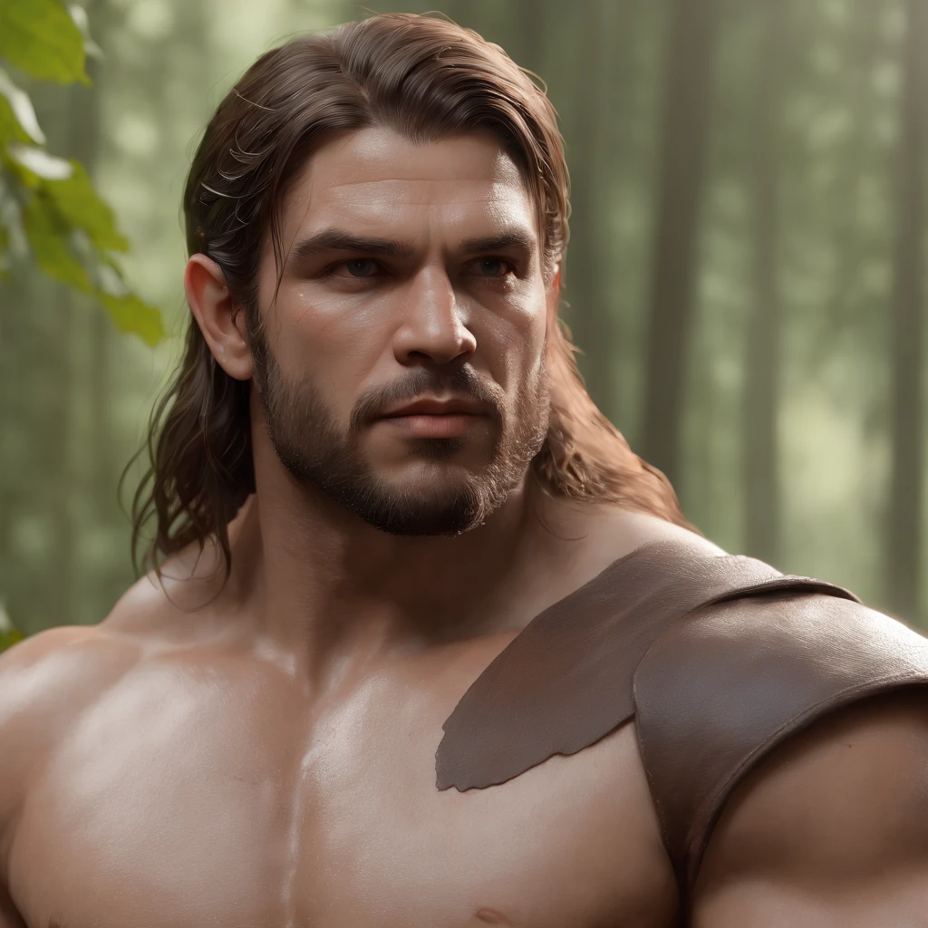 (Professional 3D rendering:1.3) de (Realistic:1.3) Foto de arte mais bonita do mundo,Features soft, bright male heroes, ((Epic Fantasy Hero Orc Man Rough Wet Muscular Focused Looking Long Hair, Short Beard And Foucused Expression In Dynamic Pose, fantastic location, ambiente majestoso)), Full-body 8k unified rendering, action shot, poros da pele,Maximum clarity and sharpness, The lighting, sombreamento pesado, circunstanciado, Rosto detalhado, (vibrante, fotogrdeia realista, Realistic, Dramatic, foco nítido, 8k), (Epic antique leather clothes damaged by bad weather:1.4), ((((Use peles)))), (intrincado:1.4), decadente, (altamente detalhado:1.4), pintura digital, rendering by octane, art stations, Conceito-Arte, liso, foco nítido, illustration, germe da arte, (Loish:0.23), Wlop Ilya Kuvshinov, e Greg Rutkowski e Alphonse Mucha Gracias, (global ilumination, studiolight, Light Volumetric), chuva forte, floating particles, patife, fantasia, corpo inteiroesbian, ((Fundo antigo da cidade na floresta:1.3)),CGSesociedade,art stations,Nu,Penis