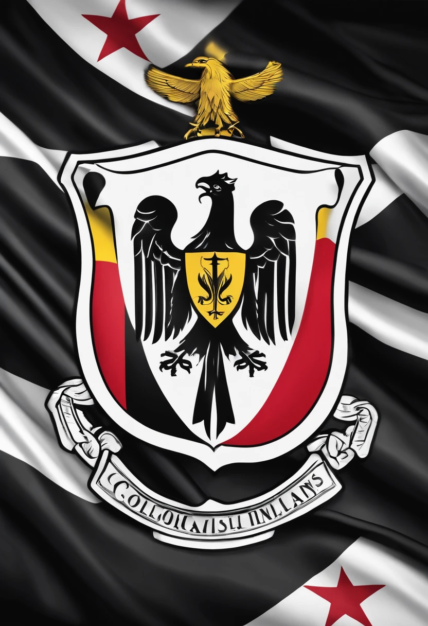 the flag of the Russian Empire (black+yellow+white) + the flag of the Soviet Union + the flag of the Russian Federation =