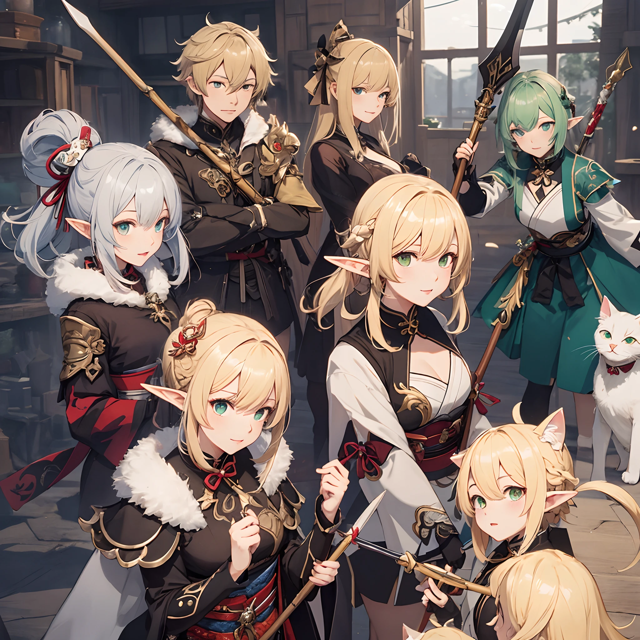 (masutepiece), (Best Quality), male people、a cool、Goblin Slayer、The sword、battleing、dynamic quality、s Armor