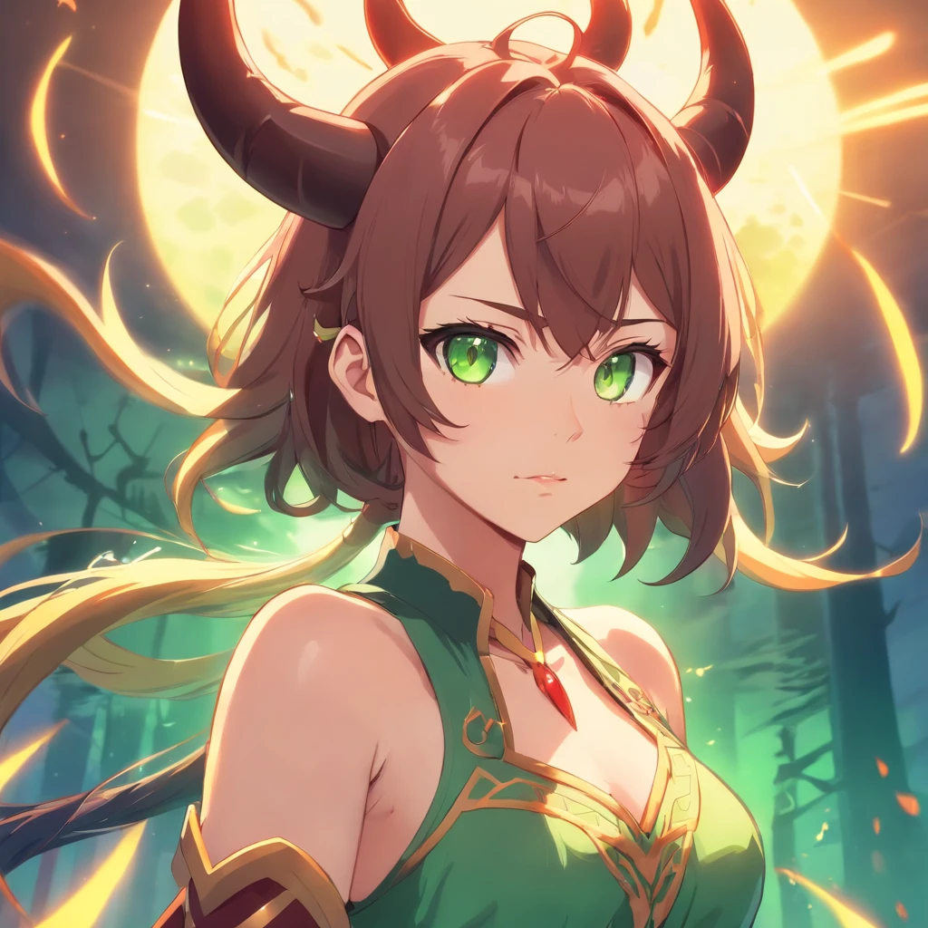 Anime - style image of a woman with horns and green eyes, beautiful succubus, Sukkubus im engen kurzen Kleid, demon anime girl, Sukkubus | mittelalterlich, Sukkubus, Shadowverse-Stil, 2. 5-D-CGI-Anime-Fantasy-Kunstwerk, Goddess of the Underworld, a very beautiful berserker, seductive anime girl, anime goddess, Portrait of a female demon