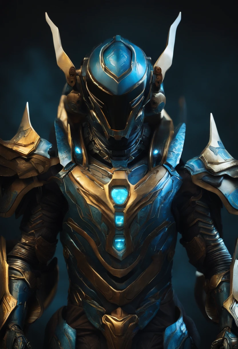 His armor looks half alien and half robot