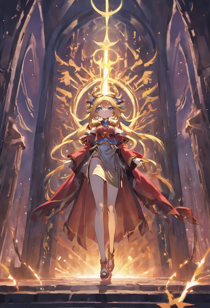 (masterpiece, best quality, high resolution) "Arcane Cult": A congregation of fanatic followers performing a dark ritual in an ancient temple, as a cosmic entity begins to manifest through rifts in the fabric of reality. (NSFW 1.1)
