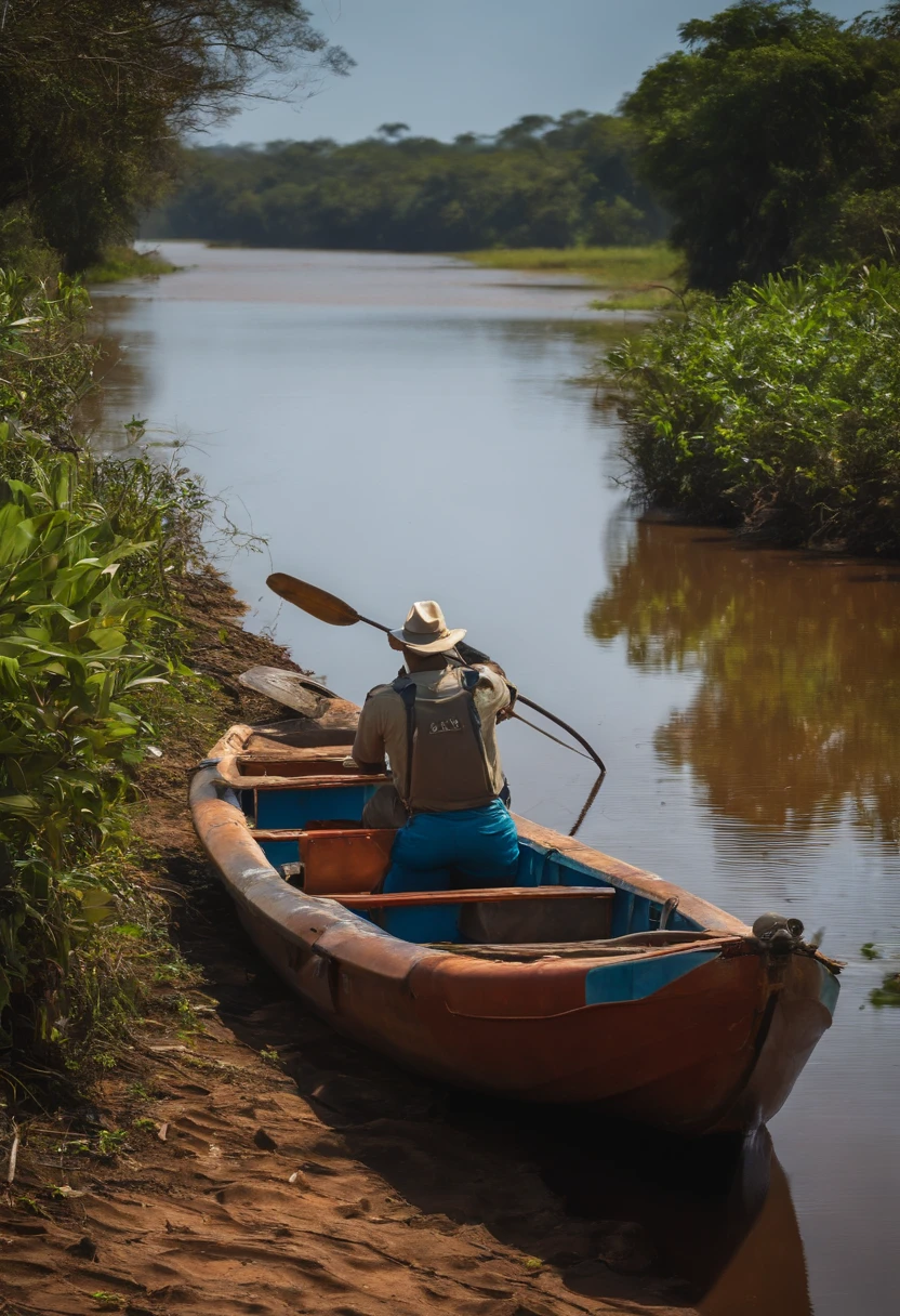 Motoqueiro Careca, Gordo and Corinthians from Goiás fishing in the Pantanal