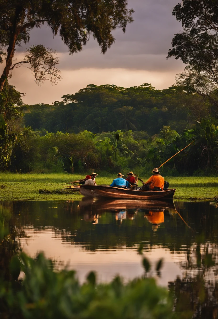 Motoqueiro Careca, Gordo and Corinthians from Goiás fishing in the Pantanal