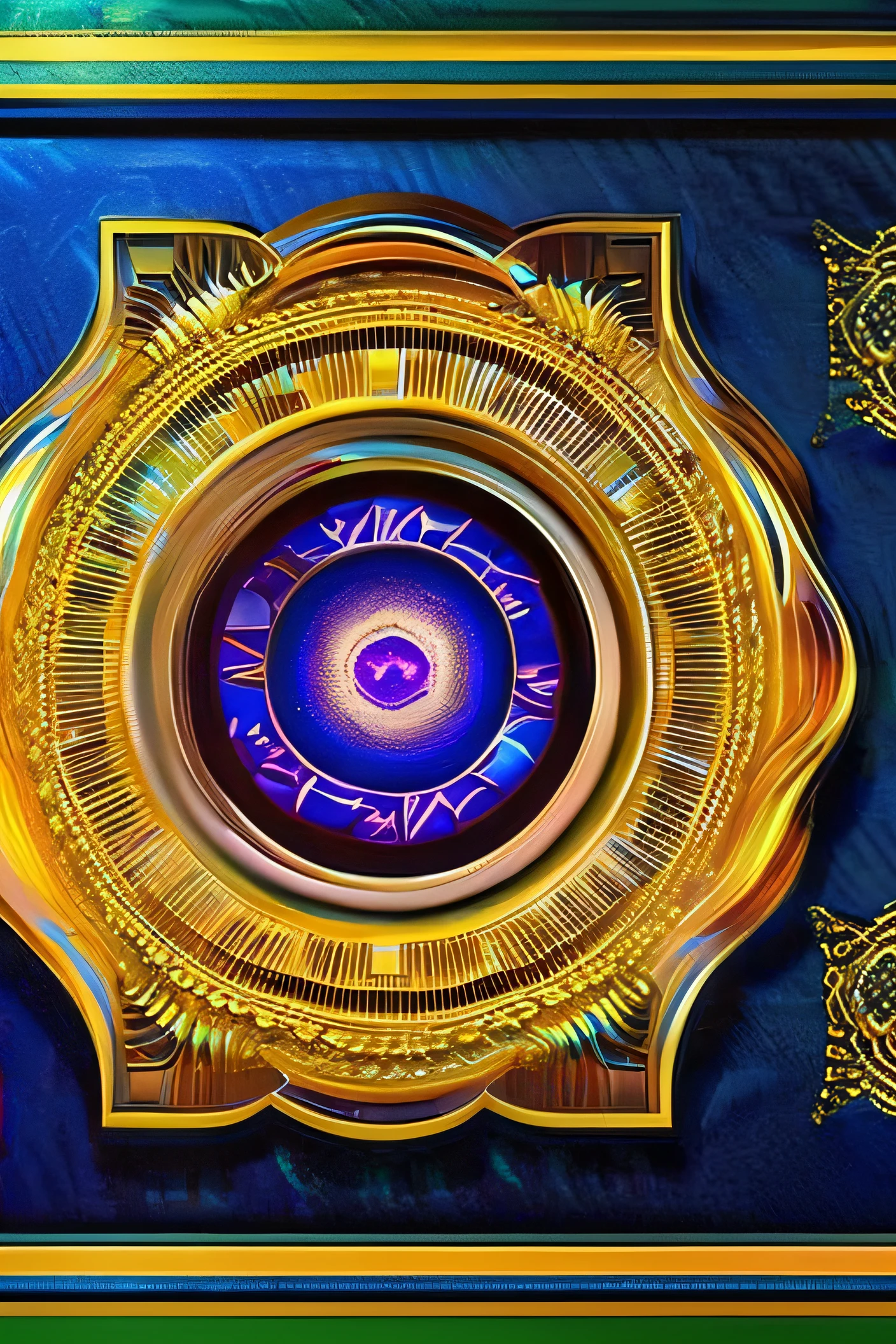 Altas,ultra-detalhado,Realistic:1.37,Egito Antigo,Mitologia,Eye of Horus Icon,Futuristic reinterpretation,Retratos,artistas conceituais,paleta de cores roxo e dourado,iluminado com luz dourada suave,Elementos de tecnologia futurista,foco nítido,belos olhos detalhados,Artificial intelligence,Misturando o antigo e o moderno,tingido com um tom azul sutil,Highly detailed rendering,Subtle metallic textures,energia brilhante emanando do olho,realces brilhantes e sombras profundas,dynamic compositions,Ornate and intricate patterns,Atmosfera misteriosa,Mystical Symbolism,cosmic background,ethereal beauty,estilizado exclusivamente,mythical creatures,Acentos turquesa,sedutor e cativante