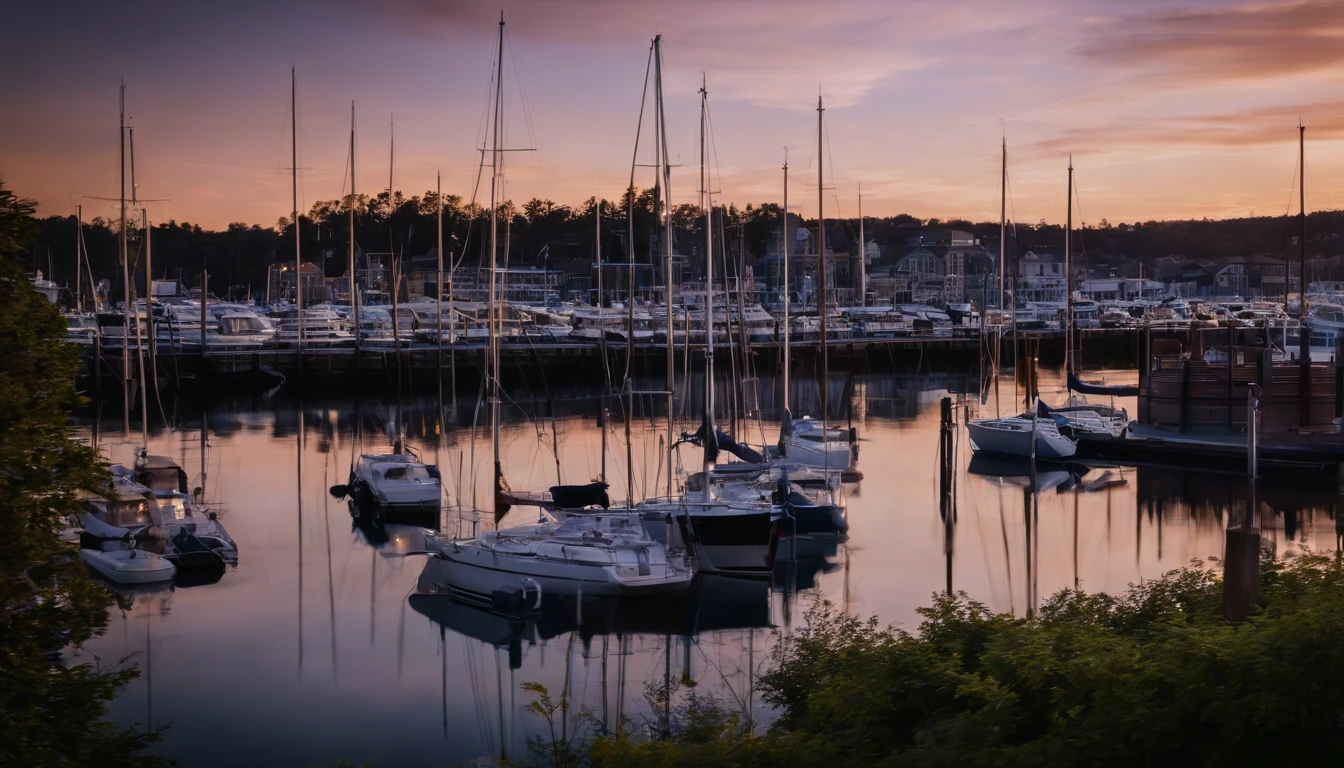 Harbor Marina at sunset