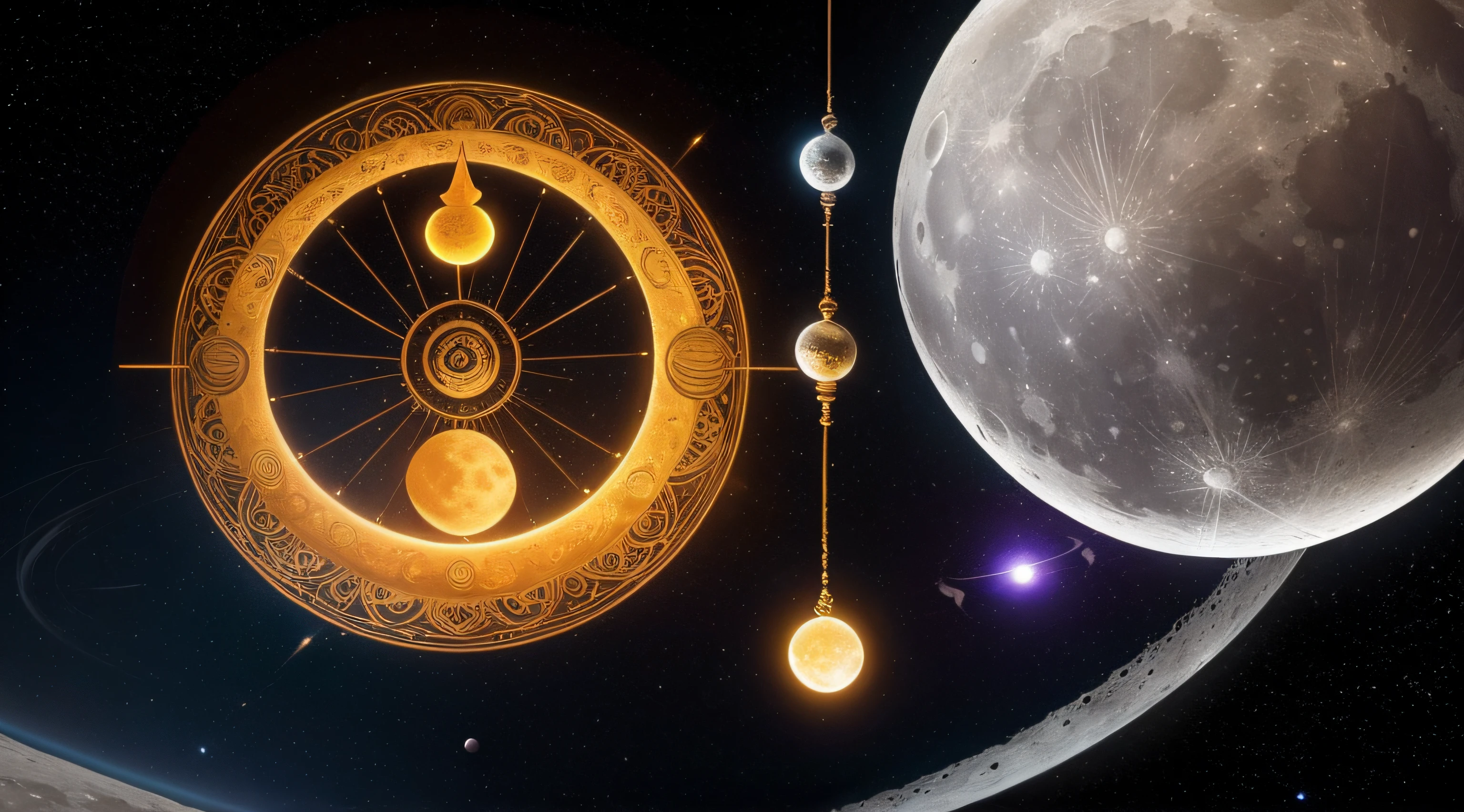 the balance of the moon and the sun, harmony of the moon and the sun, kundalini, energy art, universe, ancient source energy, infinite primordial power, zen, psychedelic art, manifested energies, pendulum, space, space requiem