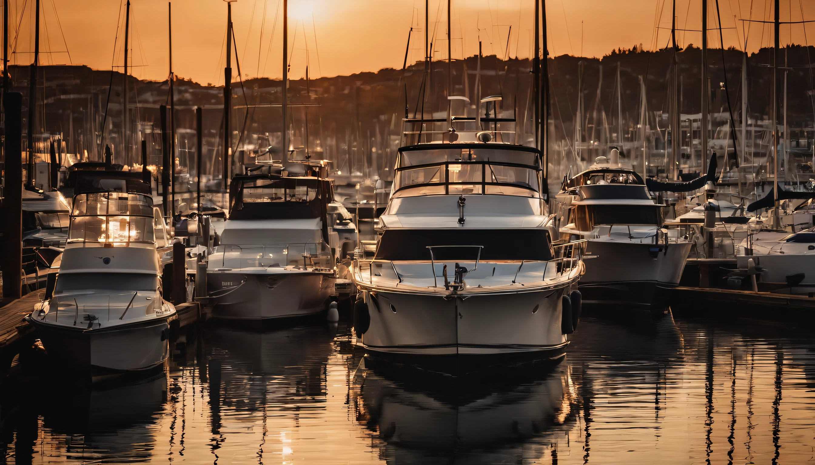Harbor Marina at sunset