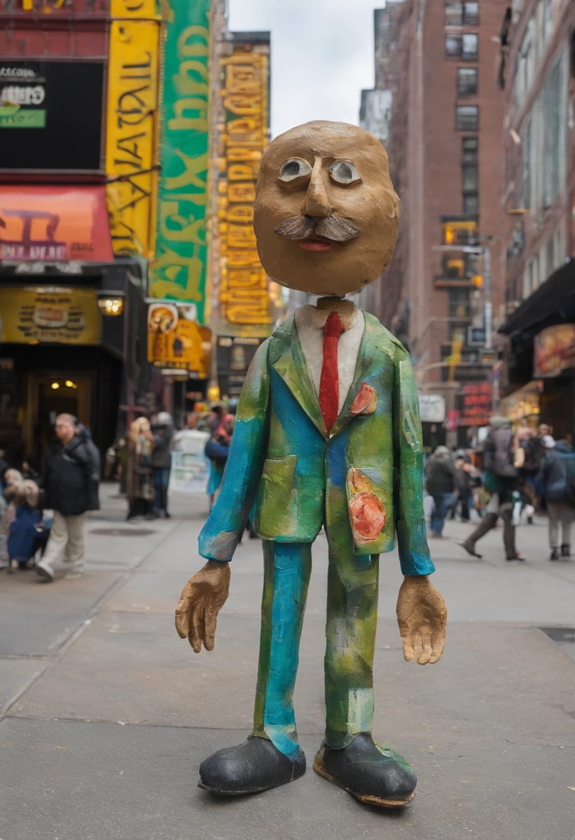 man walking down the street in new york city