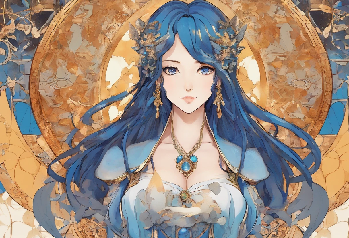 Una mujer civil con grandes pechos, small waist, Somewhat sexy civilian clothes from medieval times , brown hair, ojos azules, cuerpo sexy, Woman lives in medieval times in a fantasy world anime drawing style,imagen de cuerpo completo,