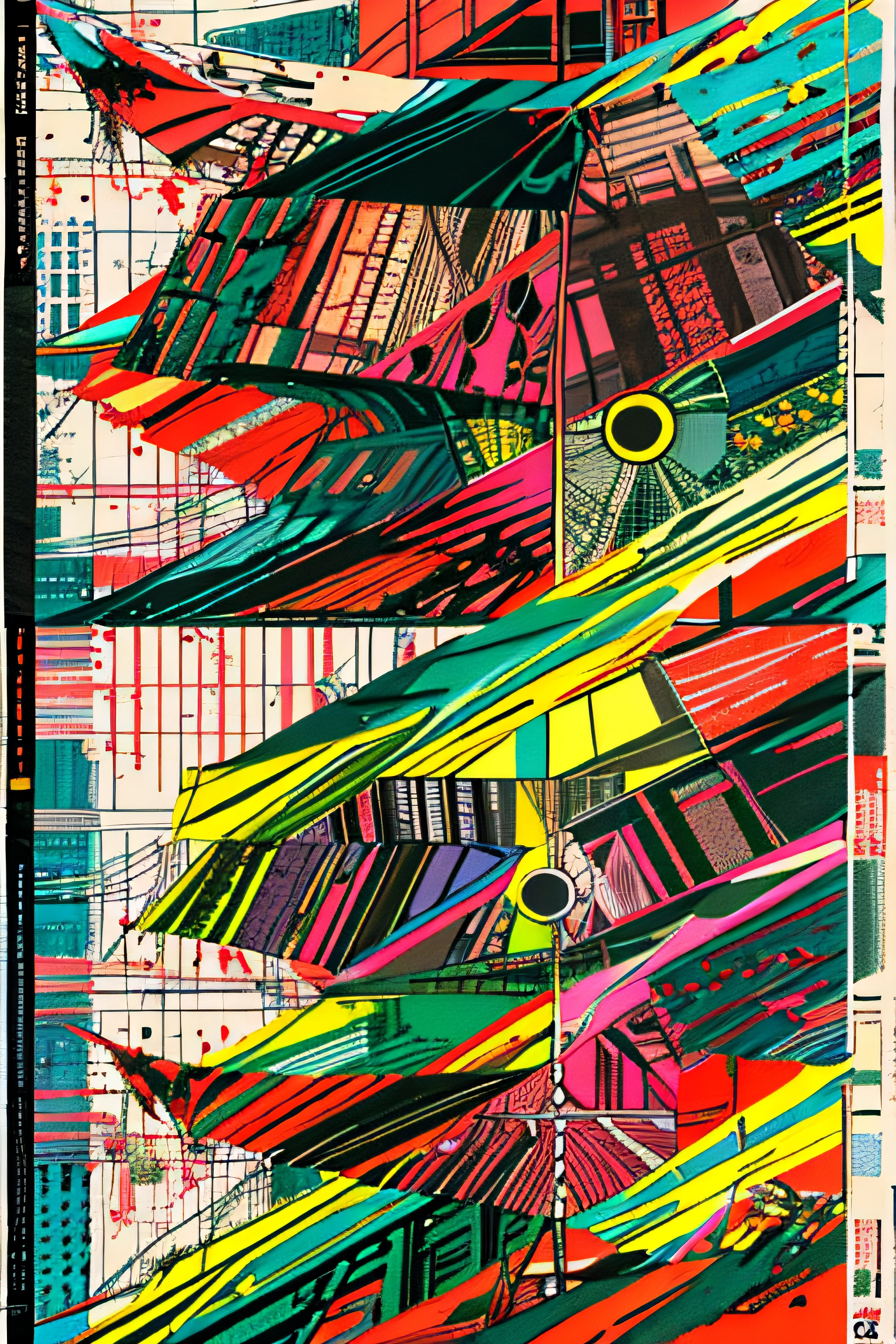 (((dramatic))), (((gritty))), (((intense)))) The movie poster features \(Masterpiece, Best Quality), 8k Wallpaper, highly detailed, poster, vintage, 1960s, Big dog, coyote, thriller cinematic movie poster, Bauhaus, shapes, lines, abstract, propaganda, mid century modern, movie poster, vintage, . The color palette is dominated by dark colors, dotted with bright colors, giving the poster a dynamic and visual impact, tachi-e (magazine:1.3), (cover-style:1.3), fashionable, vibrant, outfit, posing, front, colorful, dynamic, background, element, confident, expressive, holding, statement, attachment, majestic, coiled, around, touch, scene, cover, bold, eye-catching, fashion, catchy, bigger, eye-catching, modern, trendy, focused, stylish,