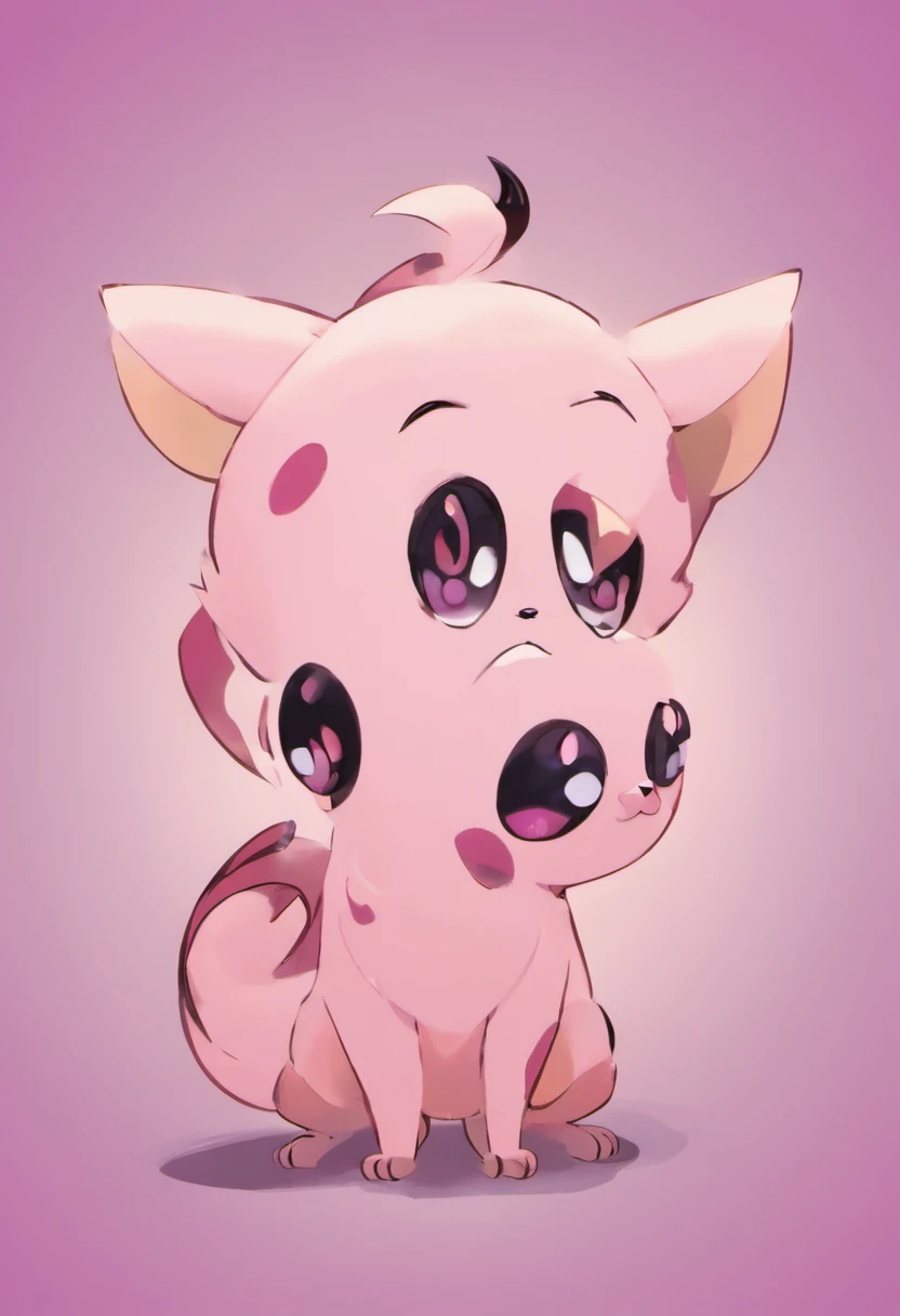 Courage the Cowardly Dog
1. Small in size.
2. Pink skin/fur.
3. Big, bulging eyes.
4. Black diamond-shaped nose.
5. Floppy ears.
6. Three whisker-like spots on each side of his face.
7. A hole near his tail
8. Thin physique.